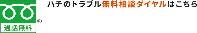 ハチのトラブル相談ダイヤルはこちら