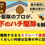 【軒下の蜂の巣駆除】そのやり方、ちょっと待って！手順を間違うと刺されます